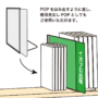 スライドPOPケース　棚用見出しとしての使用方法