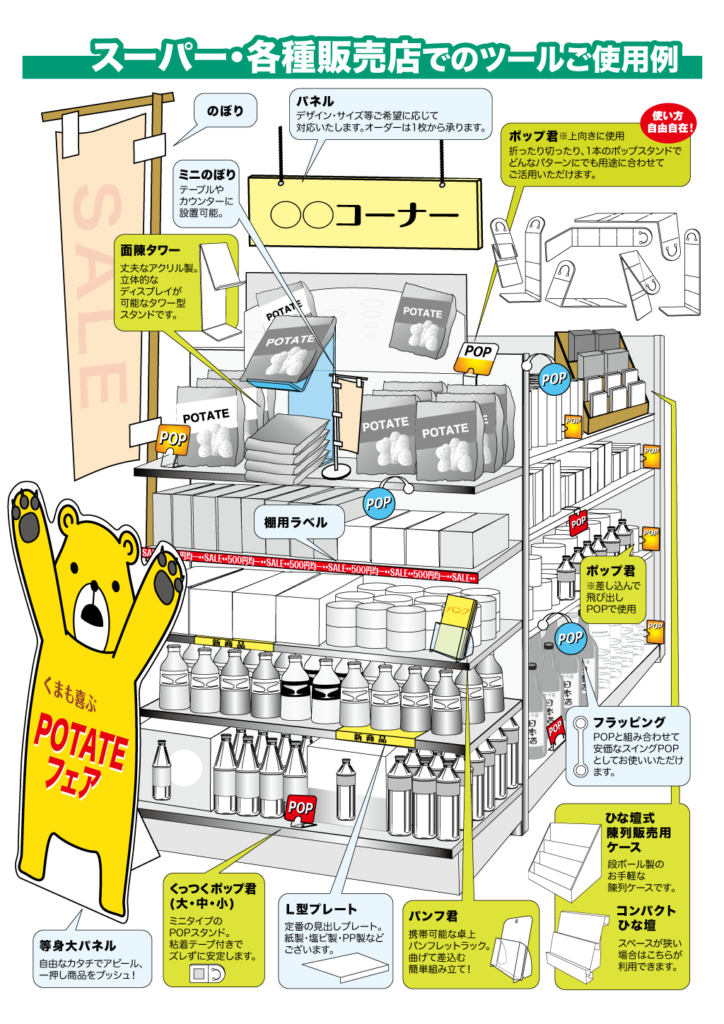スーパーでのツール使い方